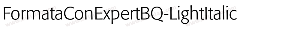 FormataConExpertBQ-LightItalic字体转换