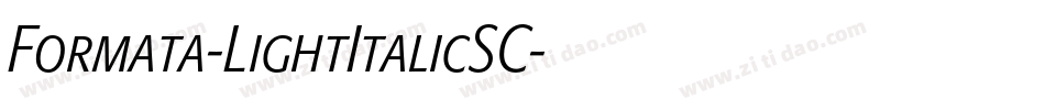 Formata-LightItalicSC字体转换