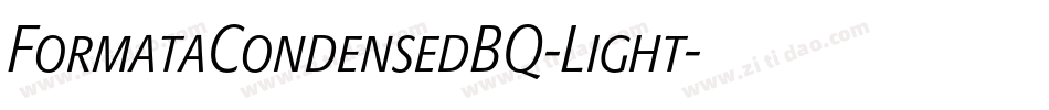 FormataCondensedBQ-Light字体转换