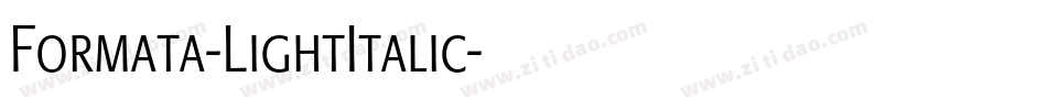 Formata-LightItalic字体转换