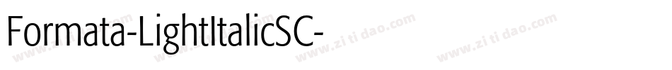 Formata-LightItalicSC字体转换