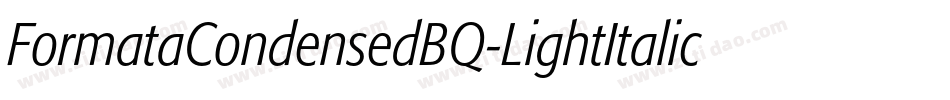 FormataCondensedBQ-LightItalic字体转换