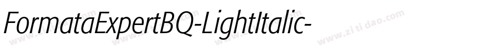 FormataExpertBQ-LightItalic字体转换