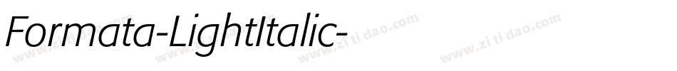 Formata-LightItalic字体转换