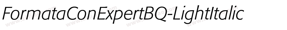 FormataConExpertBQ-LightItalic字体转换