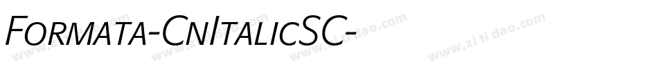 Formata-CnItalicSC字体转换