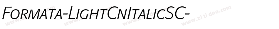 Formata-LightCnItalicSC字体转换