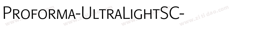 Proforma-UltraLightSC字体转换