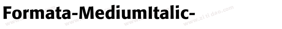 Formata-MediumItalic字体转换