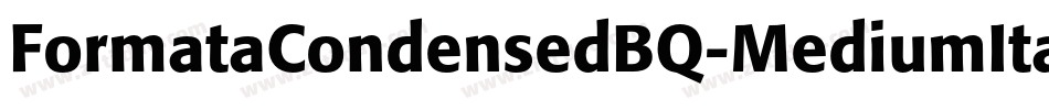 FormataCondensedBQ-MediumItalic字体转换
