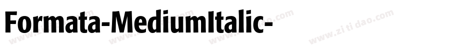Formata-MediumItalic字体转换