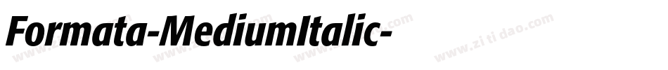 Formata-MediumItalic字体转换