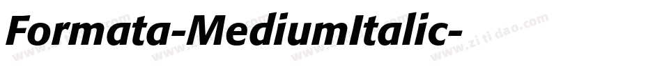 Formata-MediumItalic字体转换