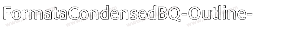 FormataCondensedBQ-Outline字体转换