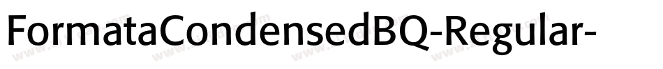 FormataCondensedBQ-Regular字体转换