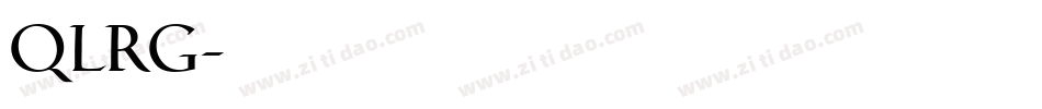 QLRG字体转换