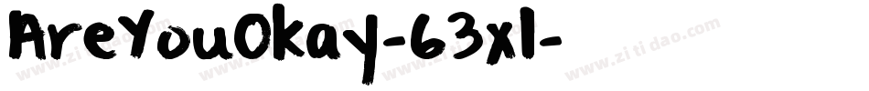 AreYouOkay-63x1字体转换