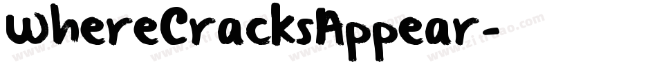 WhereCracksAppear字体转换