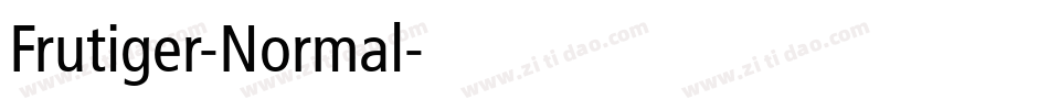 Frutiger-Normal字体转换