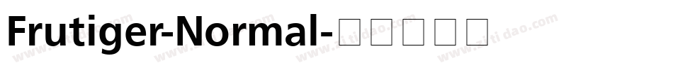 Frutiger-Normal字体转换