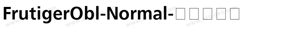 FrutigerObl-Normal字体转换