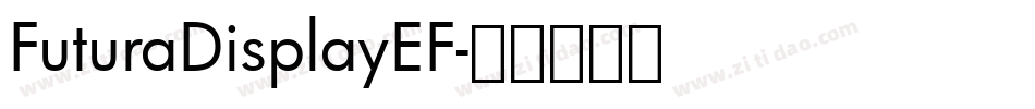 FuturaDisplayEF字体转换