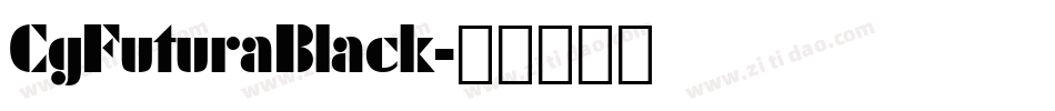 CgFuturaBlack字体转换