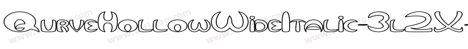 QurveHollowWideItalic-3l2X字体转换