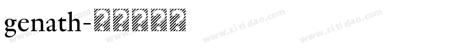 genath字体转换
