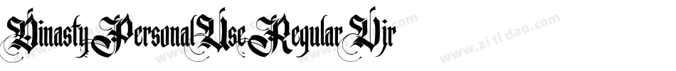 DinastyPersonalUseRegular-Vjrz字体转换