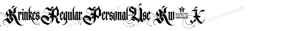 KrinkesRegularPersonalUse-Kw0X字体转换