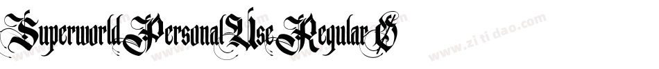 SuperworldPersonalUseRegular-Oj6O字体转换