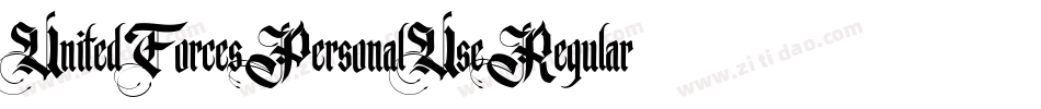 UnitedForcesPersonalUseRegular-EaJmz字体转换