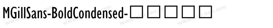 MGillSans-BoldCondensed字体转换