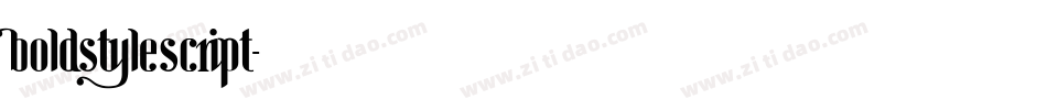 Boldstylescript字体转换
