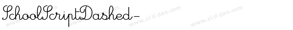SchoolScriptDashed字体转换