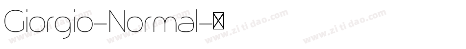 Giorgio-Normal字体转换