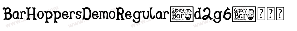 BarHoppersDemoRegular-d2g6字体转换