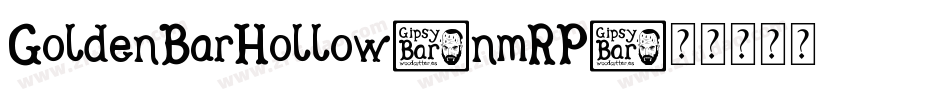 GoldenBarHollow-nmRP字体转换