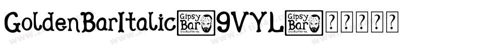 GoldenBarItalic-9VYL字体转换