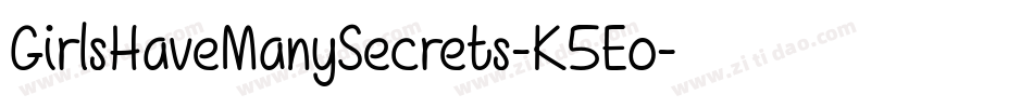 GirlsHaveManySecrets-K5Eo字体转换