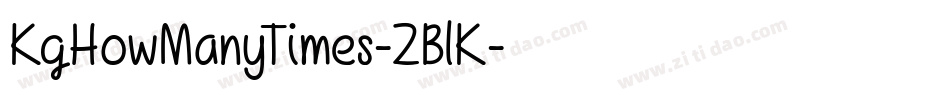 KgHowManyTimes-2BlK字体转换