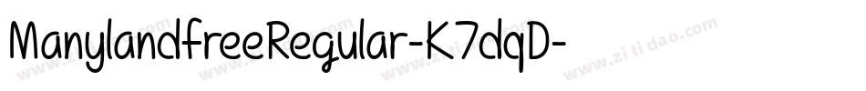 ManylandfreeRegular-K7dqD字体转换