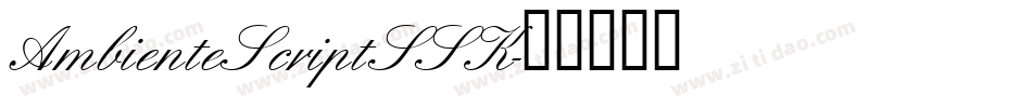 AmbienteScriptSSK字体转换