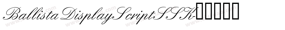 BallistaDisplayScriptSSK字体转换