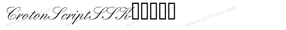 CrotonScriptSSK字体转换