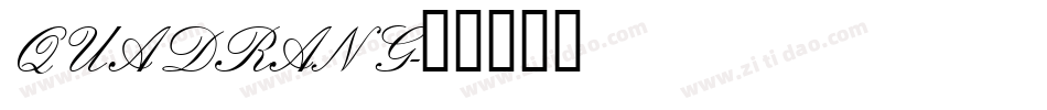 QUADRANG字体转换