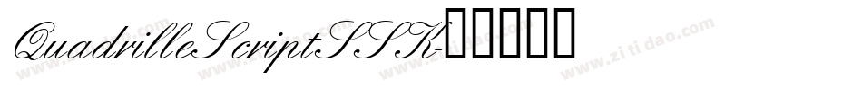 QuadrilleScriptSSK字体转换