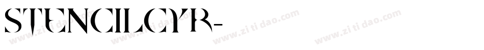 StencilCyr字体转换