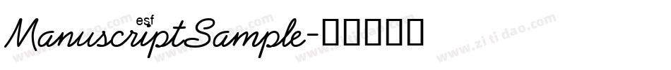 ManuscriptSample字体转换